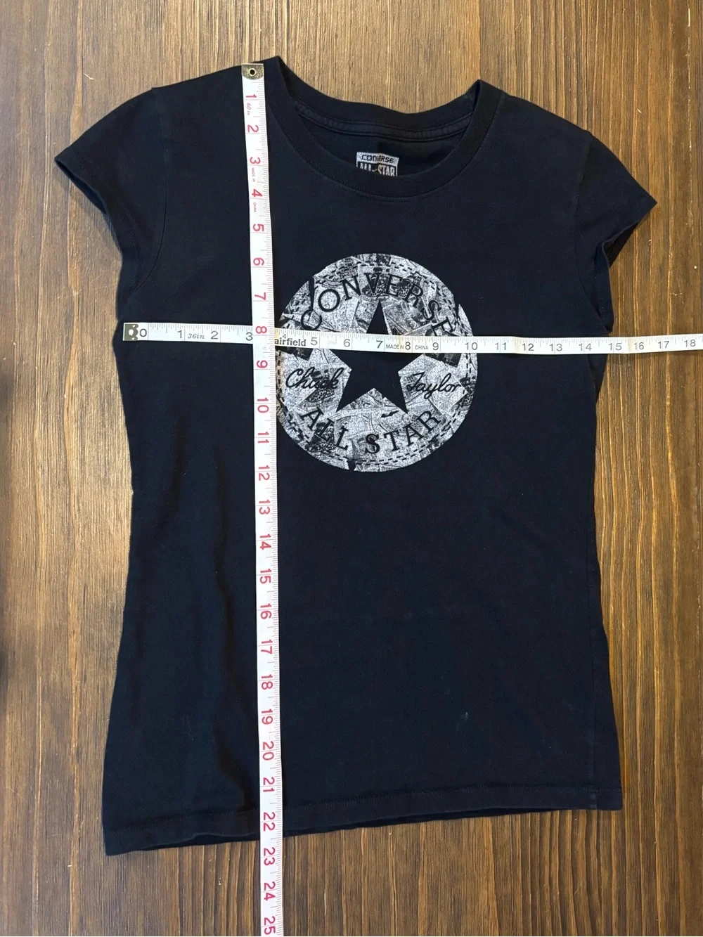 Converse Black Girls' Star Logo Short Sleeve Tee